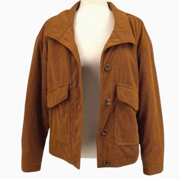 Bagatelle Corduroy Chunky Sherpa Lined Jacket size Large - Picture 1 of 6
